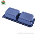 Desechable Take Out Black 3 Compartiments Food Container